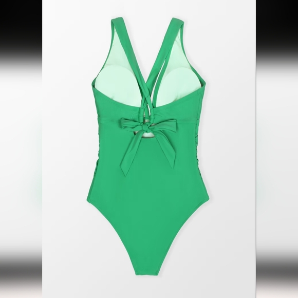 Cupshe Dessert & Daiquiris Shirred Tummy Control Plus Size 1 Piece OX 14-16 NWT - Picture 6 of 7